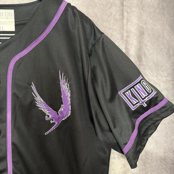 Sullivan King Demented Baseball Jersey Black Purple XX 2020 EDM Rage Size XL - Picture 3 of 8